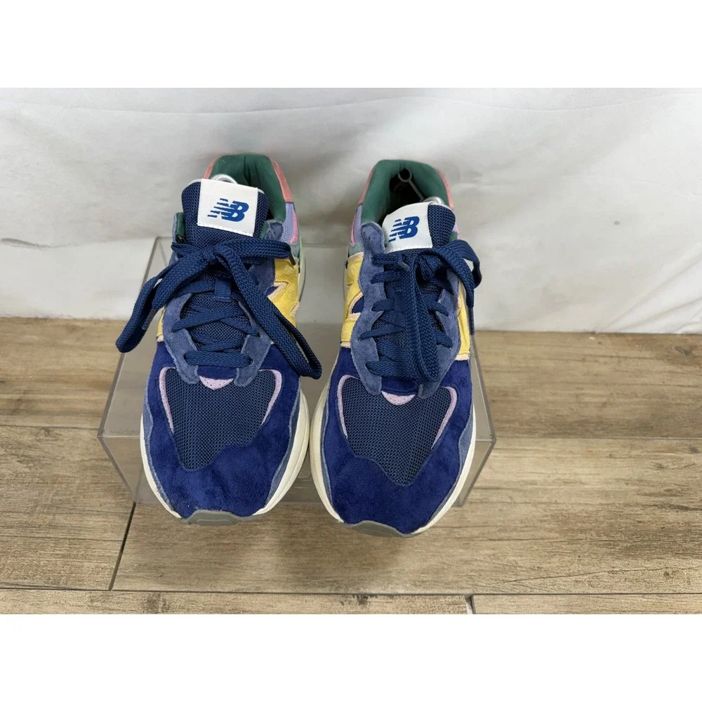 New Balance 57/40 Mens Navy Blue Yellow Pink Sneakers M5740SSG Size 9.5